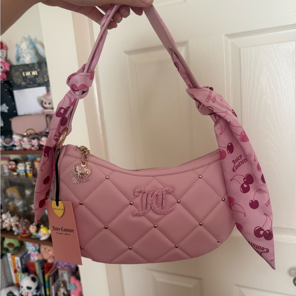 NWT Juicy Couture light pink cherry shoulder bag